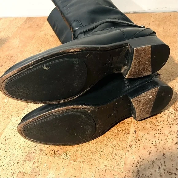 Frye Lindsay Plate Boot in Black Leather - Picture 12 of 14